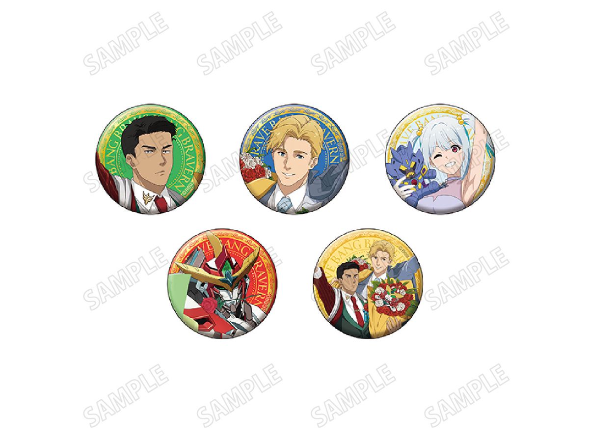 Tv Anime Bang Brave Bang Bravern: Newly Drawn Can Badge Collection Flower Ver. 1Box 5pcs