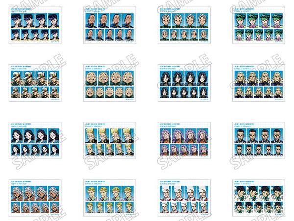 Anime Jojo's Bizarre Adventure Diamond Is Unbreakable: Id Photo Style Bromide Collection (Re) 1Box 16Pcs