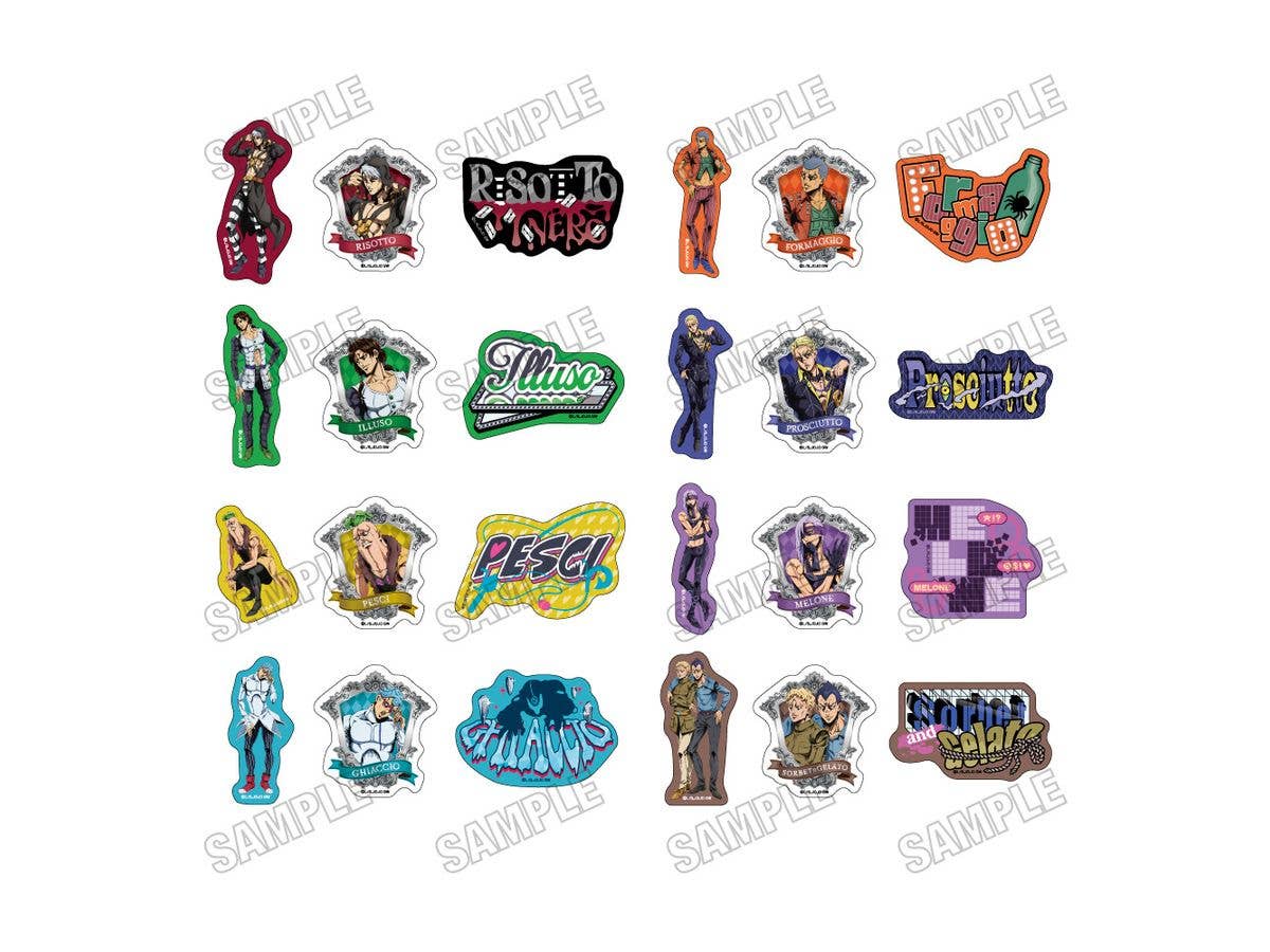 Anime Jojo's Bizarre Adventure: Golden Wind: Sticker Collection [Re] Vol.2: 1 Box (8pcs)