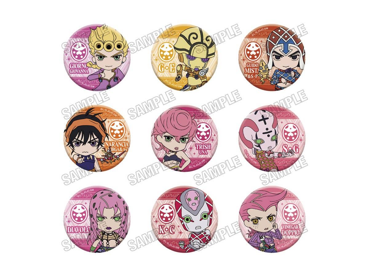 Anime Jojo's Bizarre Adventure: Golden Wind: Mini Character Badge Collection [Re] Vol.1: 1 Box (9pcs)