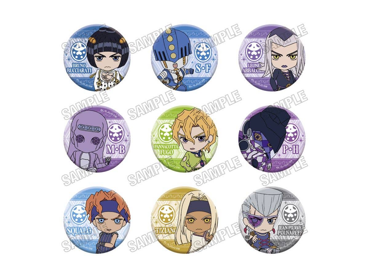 Anime Jojo's Bizarre Adventure: Golden Wind: Mini Character Badge Collection [Re] Vol.2: 1 Box (9pcs)