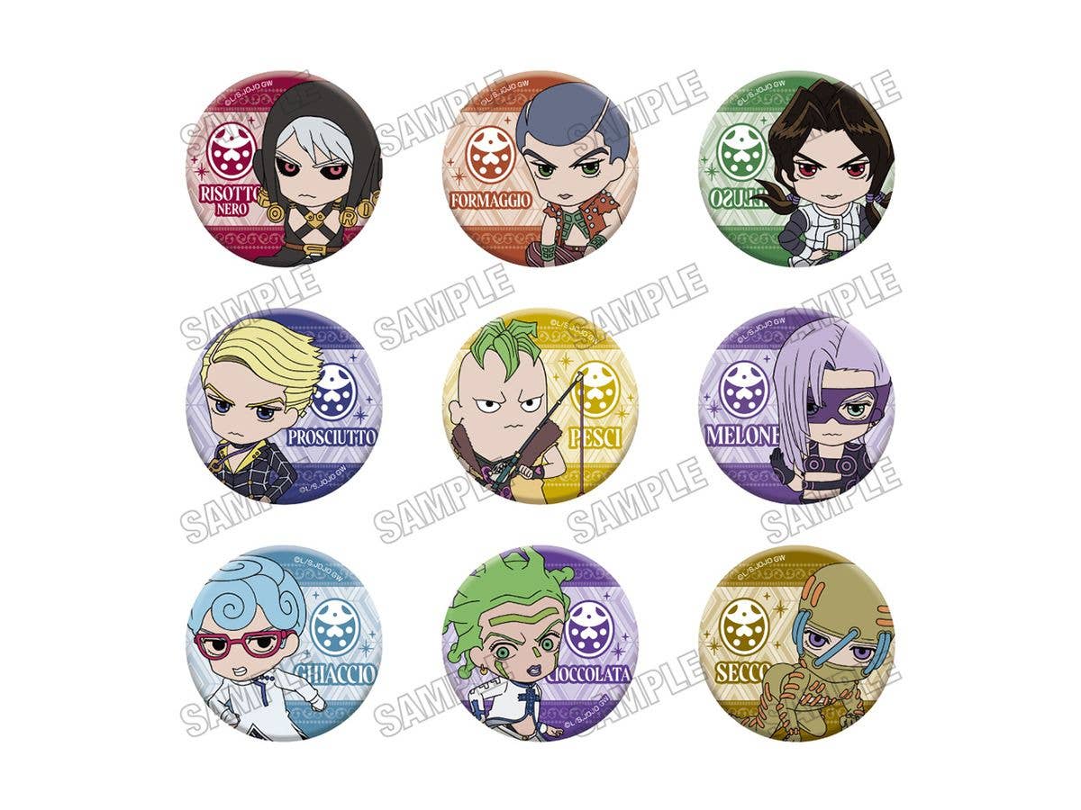 Anime Jojo's Bizarre Adventure: Golden Wind: Mini Character Badge Collection [Re] Vol.3: 1 Box (9pcs)