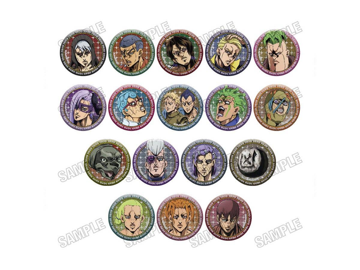 Anime Jojo's Bizarre Adventure: Golden Wind: Badge Collection [Re] Vol.2: 1 Box (17pcs)