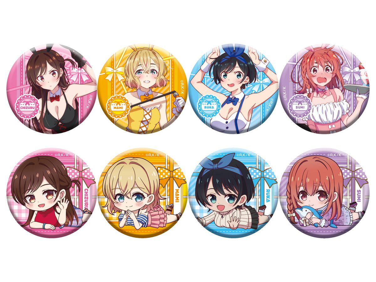 Rent-A-Girlfriend: Can Badge Collection 1Box 8pcs
