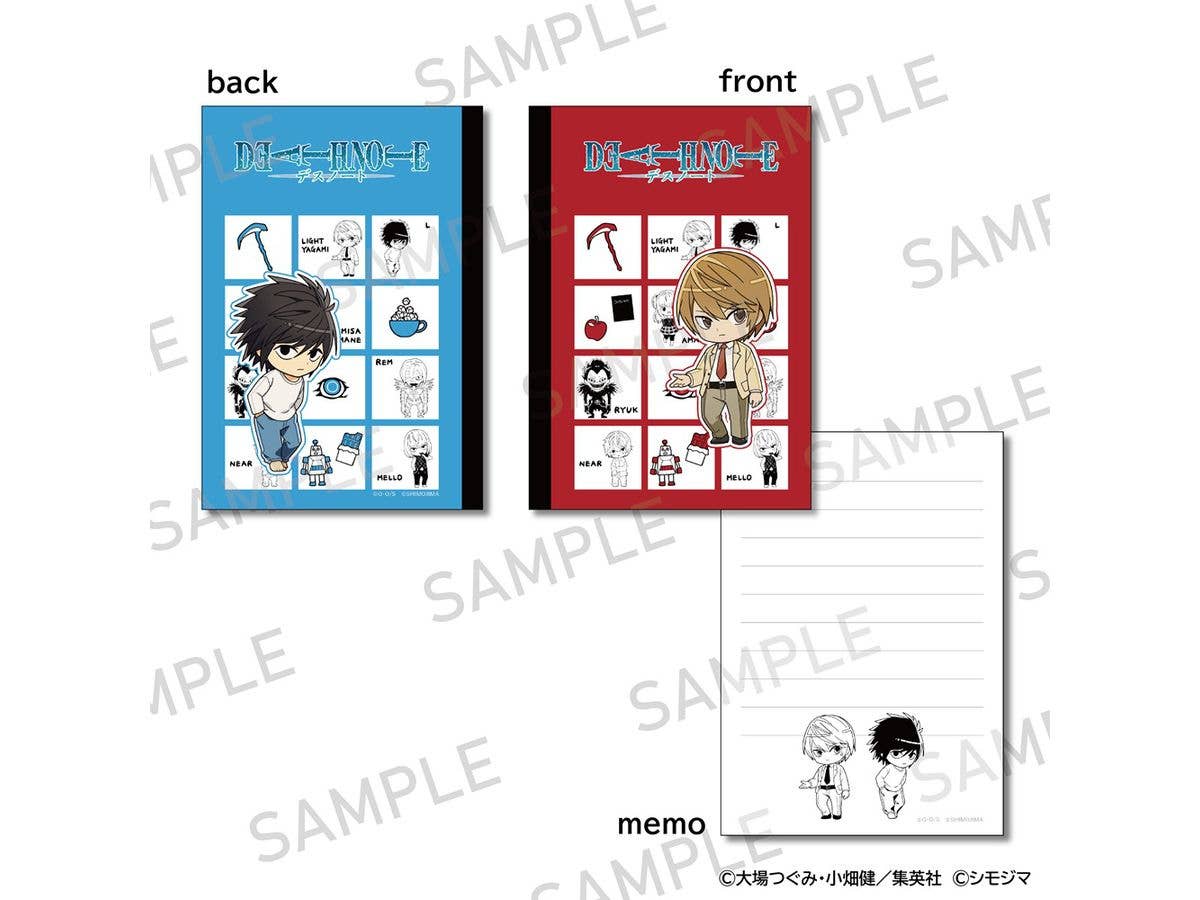 DEATH NOTE: Book-style memo pad, Shimojima collaboration version, featuring Light Yagami and L.