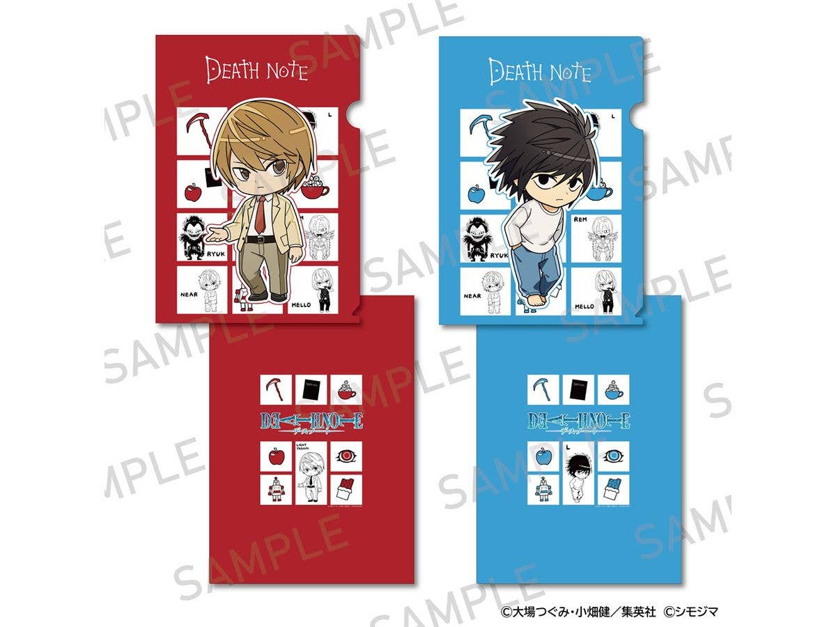 DEATH NOTE: A4 Clear File Set (2 files) - Shimojima Collaboration Version - Light Yagami & L