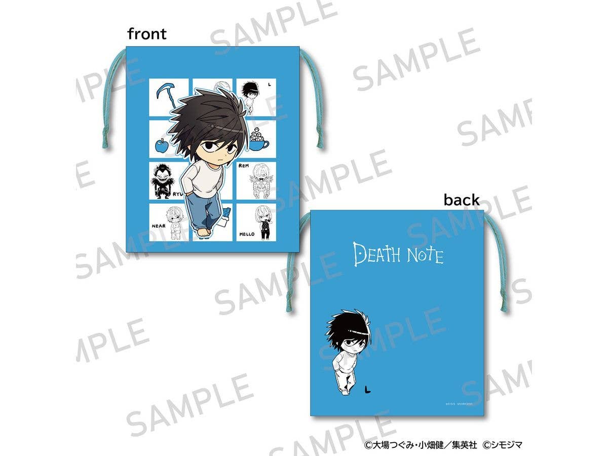 DEATH NOTE: Drawstring Bag, Shimojima Collaboration Version, Size L
