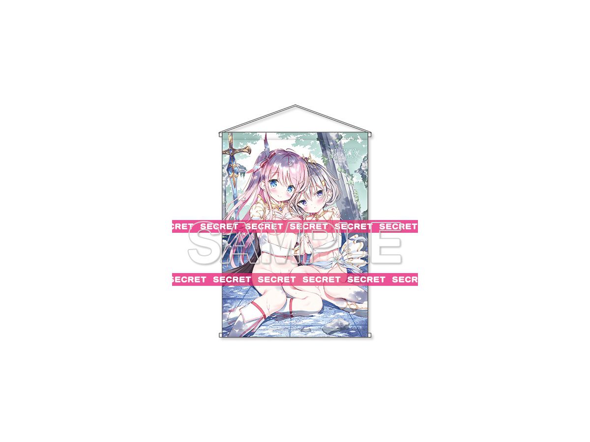 Tetsuya Takahashi Newly Drawn Another World Flirting With A Silver-Haired Princess And A Pink-Haired Female Knight Yuri Tapestry (X-RATED) B2