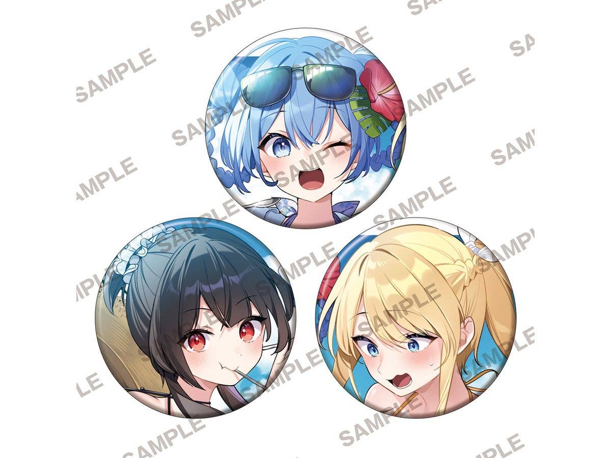KonoSuba: God's Blessing on This Wonderful World! - Set of 3 Original Illustration Pin Badges: Aqua, Megumin, and Darkness