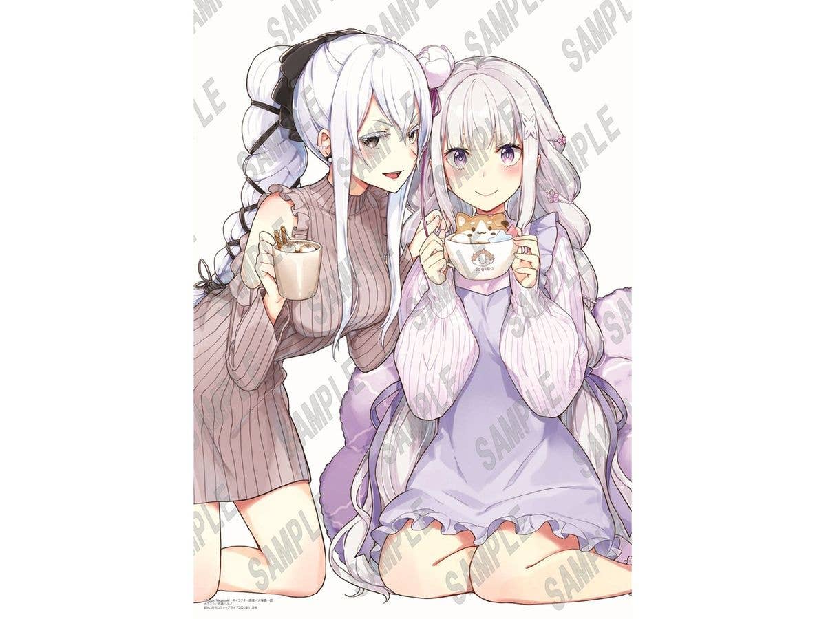 Re:Zero - Starting Life in Another World: B2 Tapestry Emilia & Echidna_Hanatori Haruno (C108)