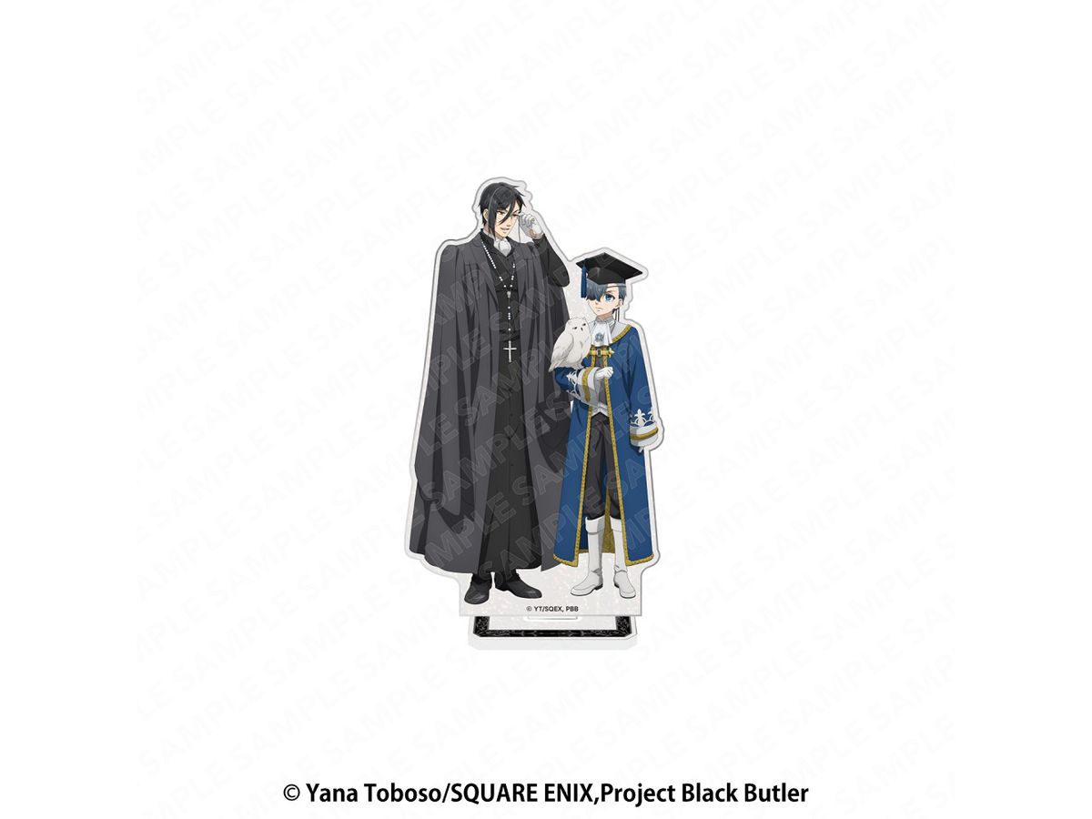 Kuroshitsuji / Black Butler -Boarding School Edition-: Sparkling Hologram Acrylic Stand Figure Sebastian & Ciel