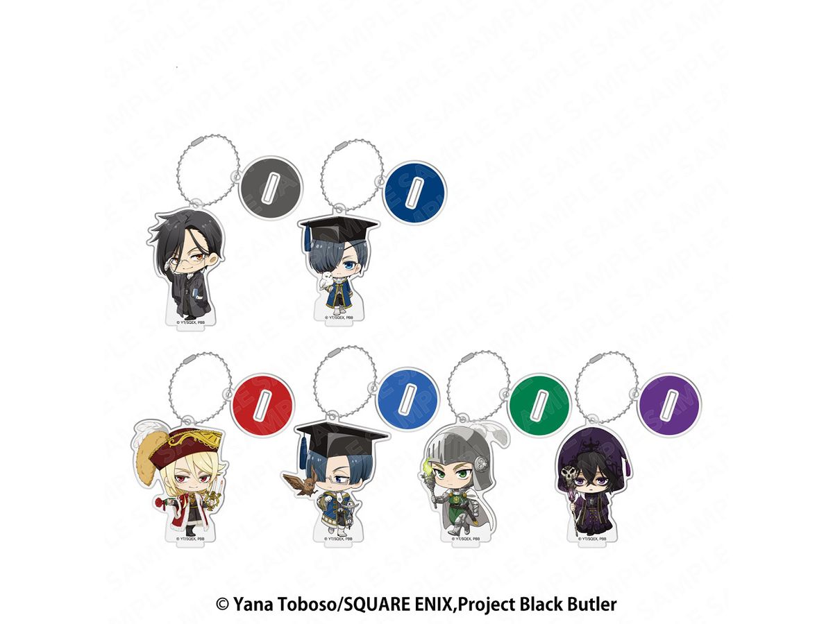 Kuroshitsuji / Black Butler -Boarding School Edition-: Chibi Acrylic Stand Figure With Ball Chain 1Box 6Pcs