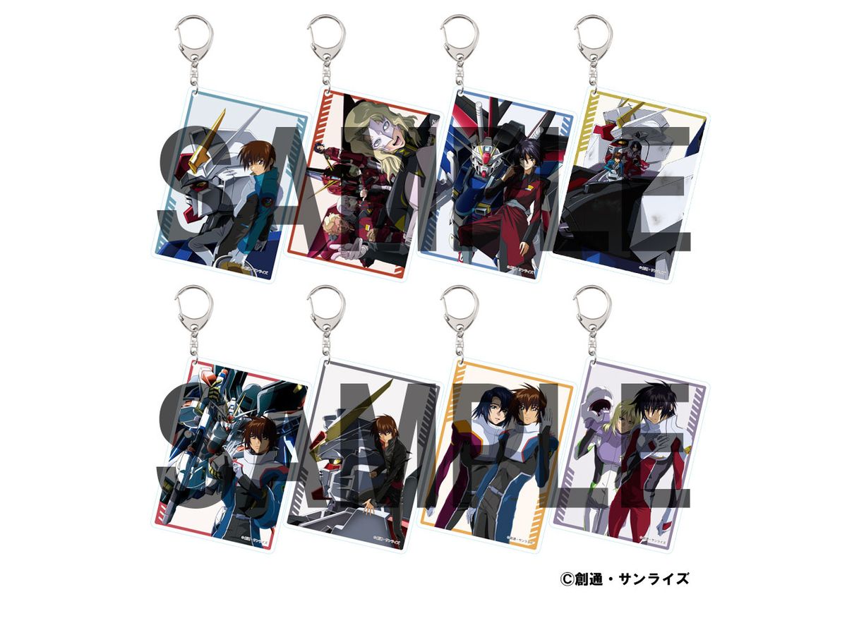 Gundam Seed/Destiny: Illustration Card Style Keychain 1Box 8pcs
