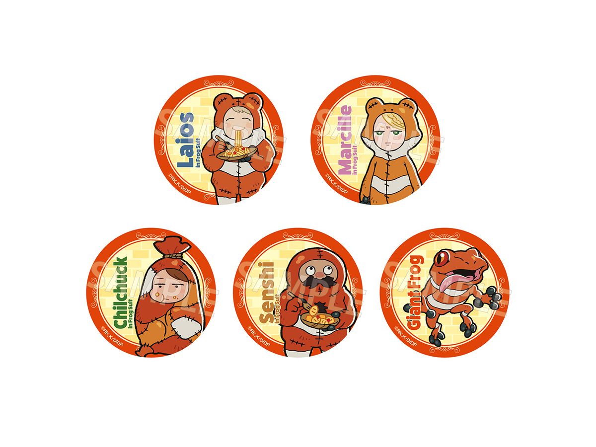 Delicious In Dungeon: Trading Can Badge Frog Suit Ver. 1Box 5Pcs