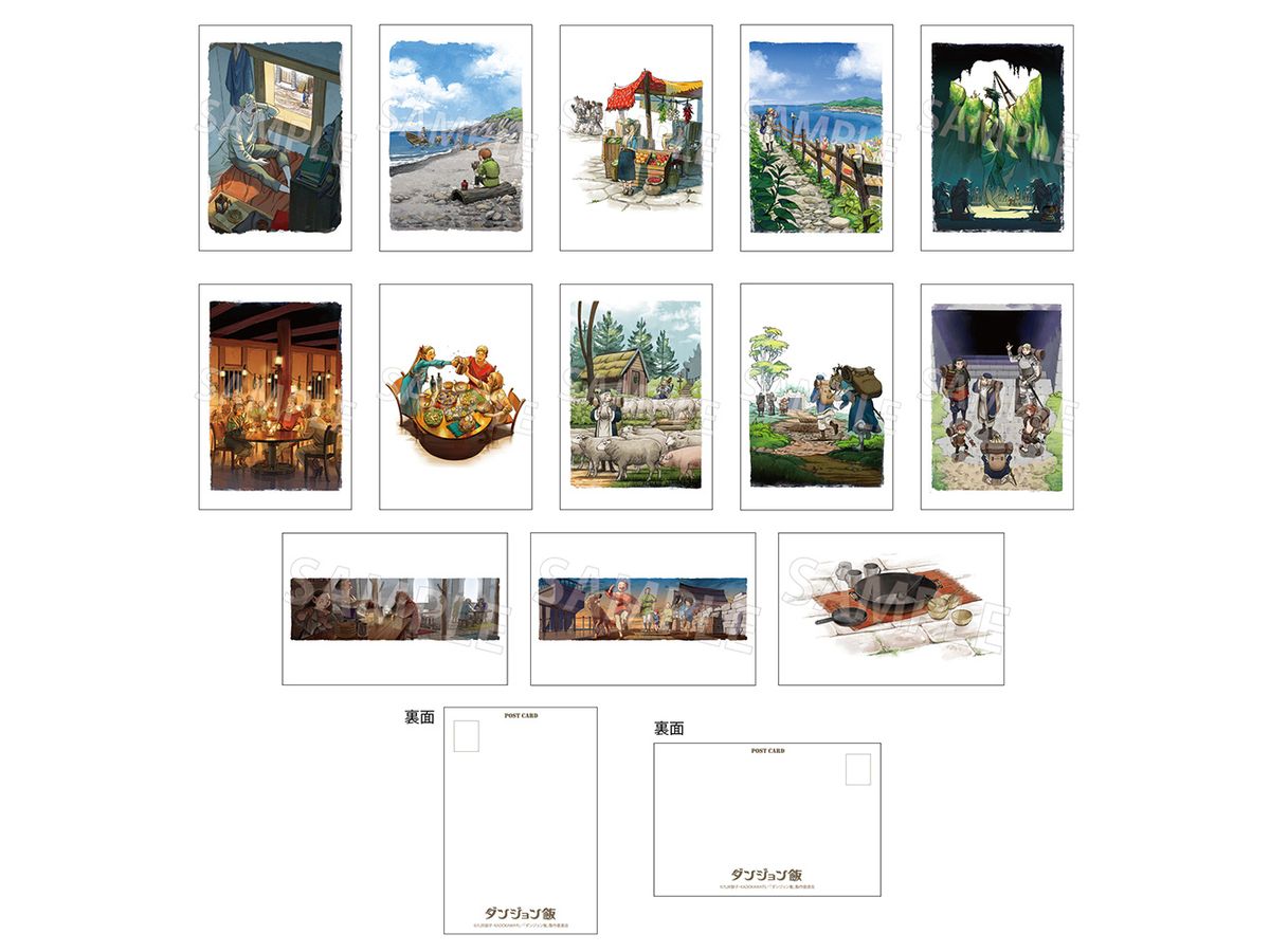 Delicious In Dungeon: Postcard Set (IllustratED By Ryoko Kui) 1st Season ED