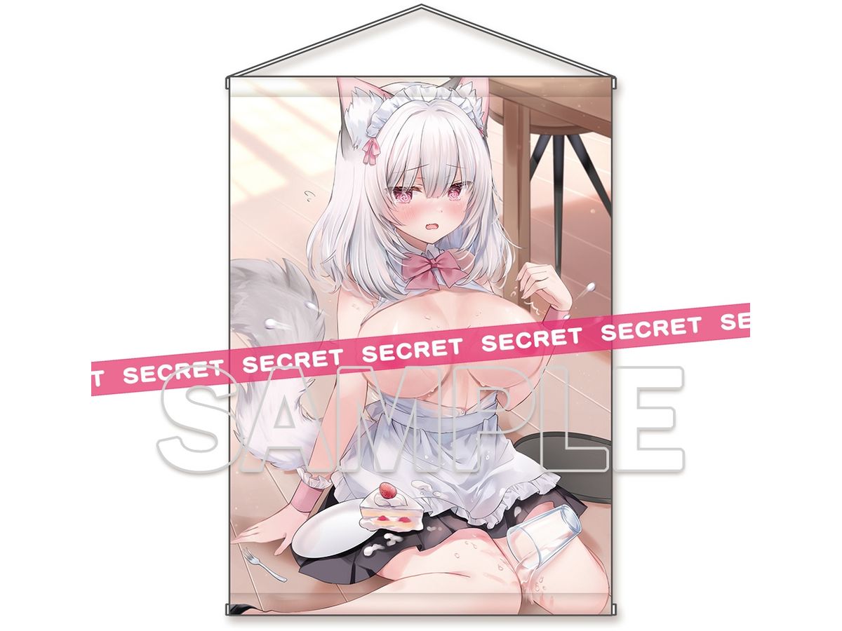 Dengeki Moe Oh: rucaco Newly Drawn Clumsy Kitten Ear Waitress-chan Tapestry