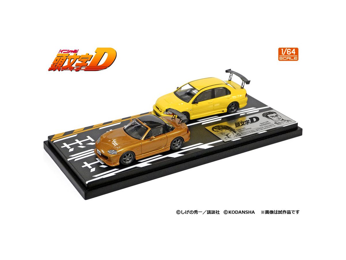 Initial D Satoshi Omiya Roadster (NB8C) & Kobayakawa Lancer Evolution VII