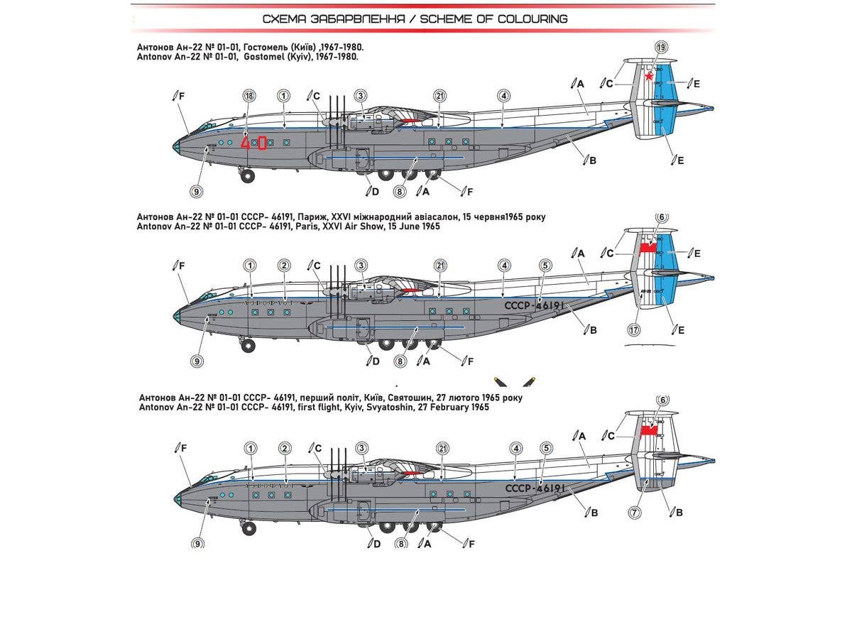 An-22 turboprop transporter (1st serial airframe)