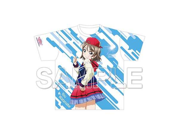 Love Live! Sunshine!! The School Idol Movie Over the Rainbow Full Graphic T-shirt You Watanabe Bokura no Hashittekita Michi wa