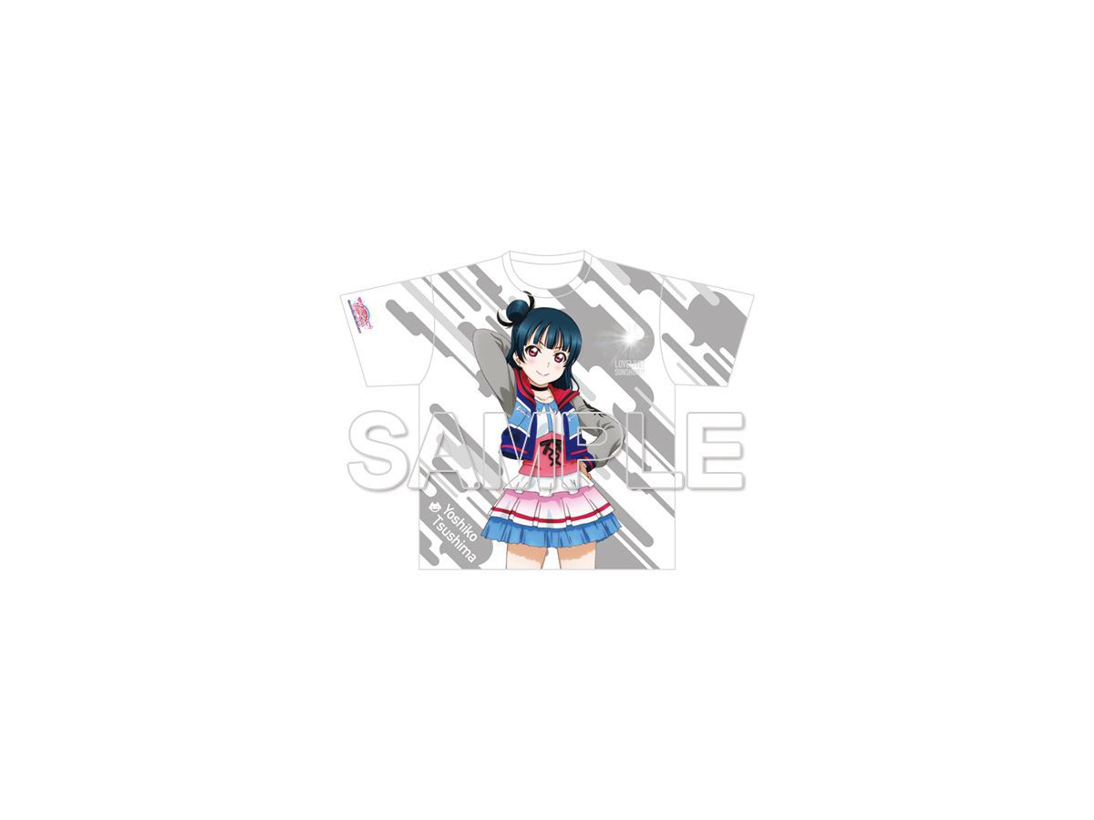 Love Live! Sunshine!! The School Idol Movie Over the Rainbow Full Graphic T-shirt Yoshiko Tsushima Bokura no Hashittekita Michi wa