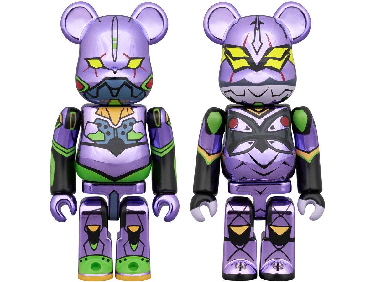 BE@RBRICK Evangelion Unit-01 (New Painted Plated Ver.) & Evangelion Unit-13 (New Painted Plated Ver.) 2PCS SET