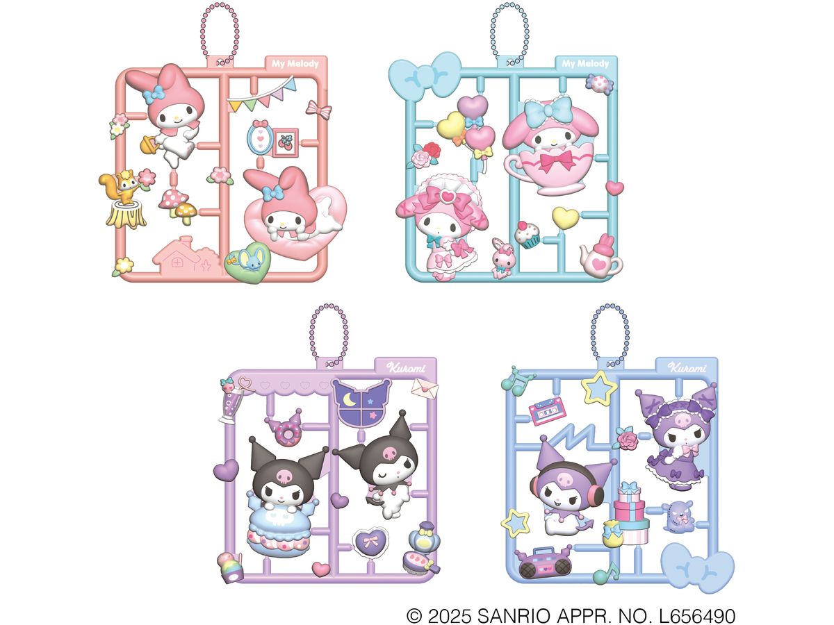 Plat Collection Sanrio Characters My Melody / Kuromi Mix: 1Box (4pcs)