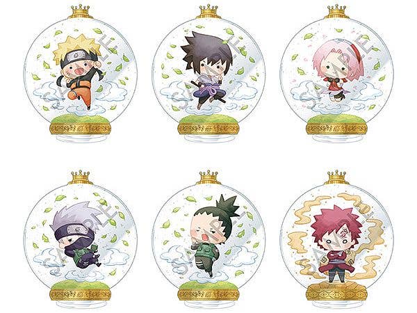 Dome Acrylic Stand Naruto Shippuden Kiratto Aratabayo!: 1Box (6pcs)