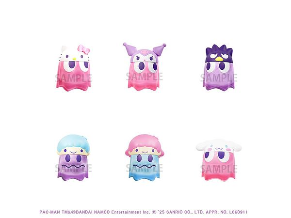 Pacman x Sanrio Characters Chibi Collect Figure Vol.2 Clear Color ver.: 1Box (6pcs)