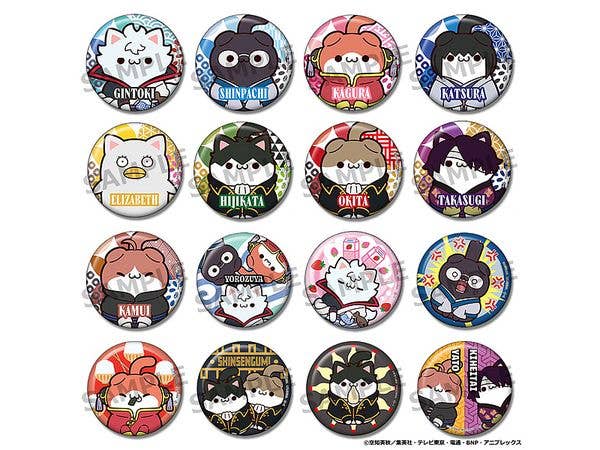 Mega Cat Project Gintama Nyantama! Meow Meow Meow Can Badge Collection: 1Box (16pcs)