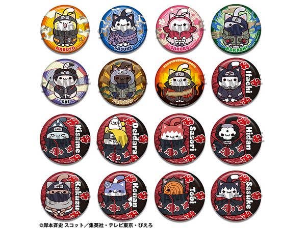MEGA CAT PROJECT Naruto Shippuden Nyaruto! Can Badge Collection 2 1Box 16pcs