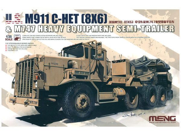 U.S. M911 C-HET (8x6) and M747 Heavy Equipment Semi-Trailer