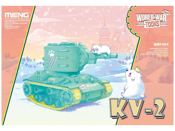 WWP Pinky World War Toons: Soviet Heavy Tank KV-2 (Mint Green Ver.)