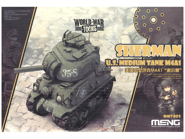 World War Toons Sherman U.S. Medium Tank M4A1