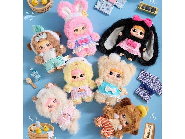 Kitten Holiday Hot Spring Series Trading Plush 1Box 6pcs