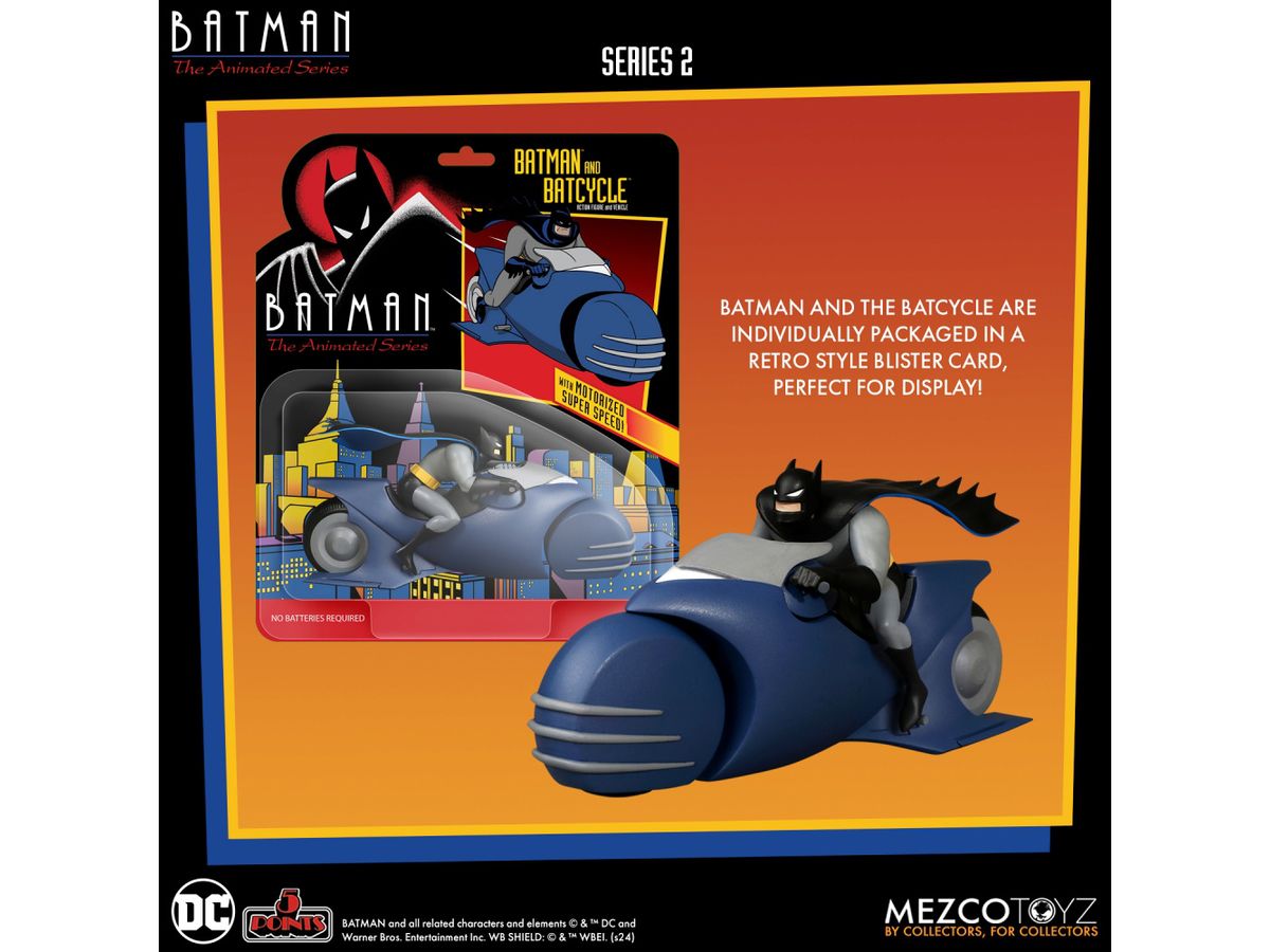 5 points/ Batman Animated Series: Batman & Batcycle Action Vehicle