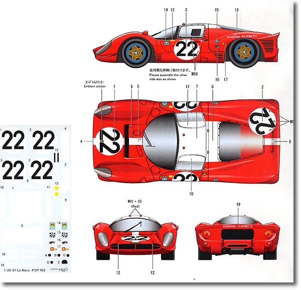Ferrari 412P Le Mans '67 #22 | HLJ.com Ferrari 412P Le Mans '67 #22 | HLJ.com