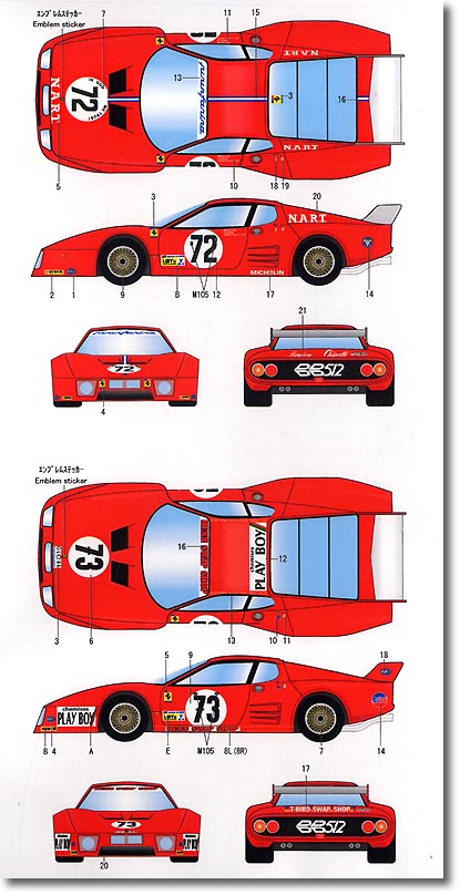 Ferrari 512BB LM '82 #72/73 | HLJ.com