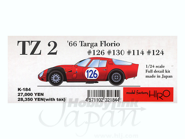 1/24 Alfa Romeo TZ2 '66 Targa Florio #126, 130, 114, and 124
