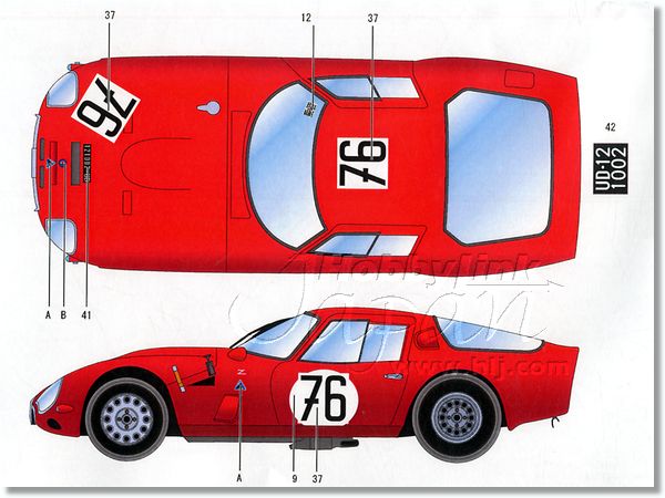 Alfa Romeo TZ2 '66 Nurburgring #76, 77 | HLJ.com