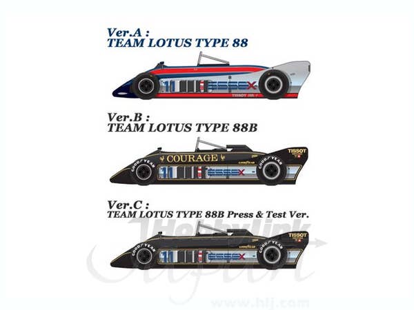 CLUBM LOTUS 88 (88B) 1/20スケール Model Factory HIRO 1:12 LOTUS TYPE 88B Fulldetail Kit 1981