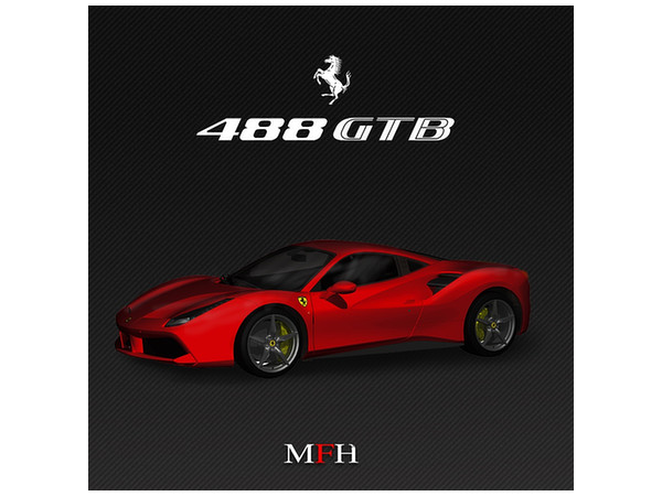 Multi-Material Kit: Ferrari 488 GTB Ver.B 10-spoke wheel