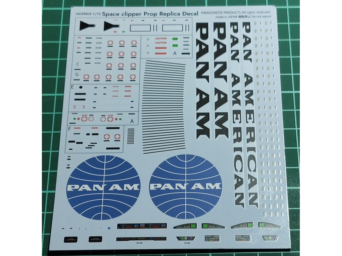 2001: A Space Odyssey : for MOEBIUS Orion Space Clipper Prop Replica Decal , high quality silkscreen printing