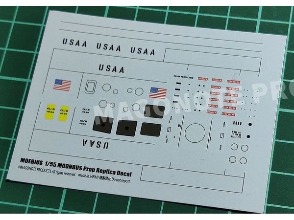 2001: A Space Odyssey Prop replica decal for Moonbus for Moebius , high quality silkscreen printed