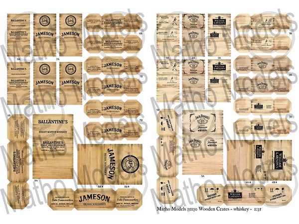 Diorama Accessories Whiskey Wooden Box