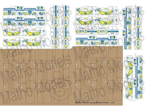 Diorama Accessories Banana Cardboard Box