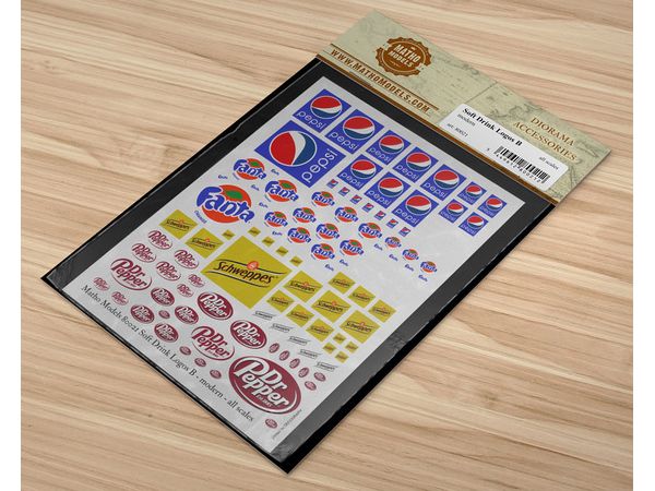 Scale Free Diorama Accessories Drinking Water Manufacturer Logo Set B Current Type