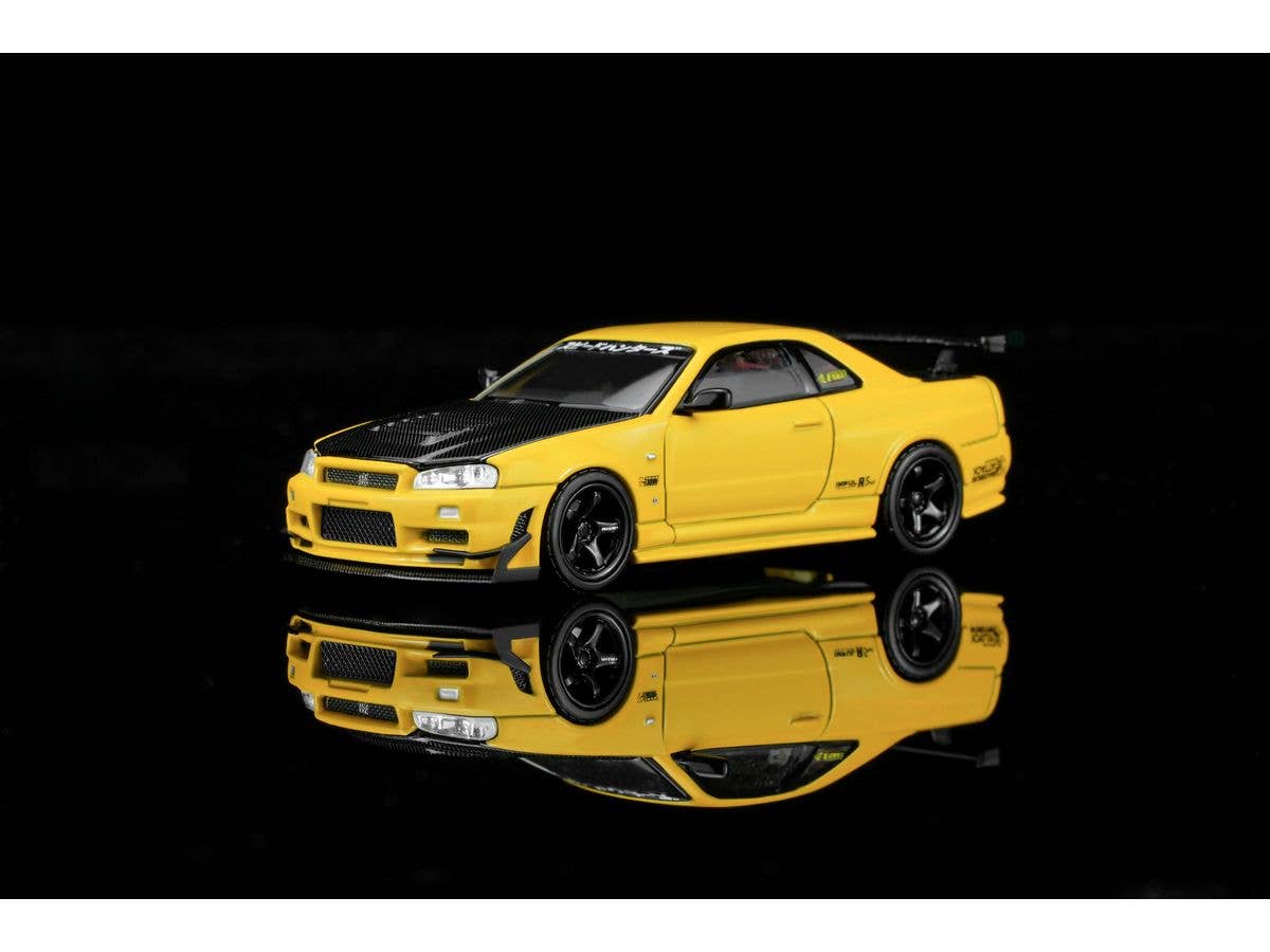 Nissan Skyline GT-R (R34) Customized  Lightning Yellow w/GT Aero Kit