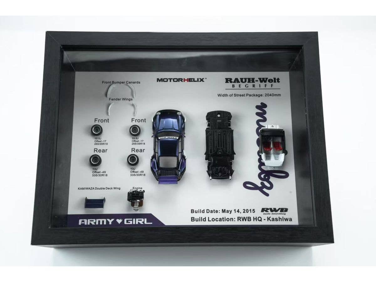 RWB 993 Army Girl Model Build Display Frame