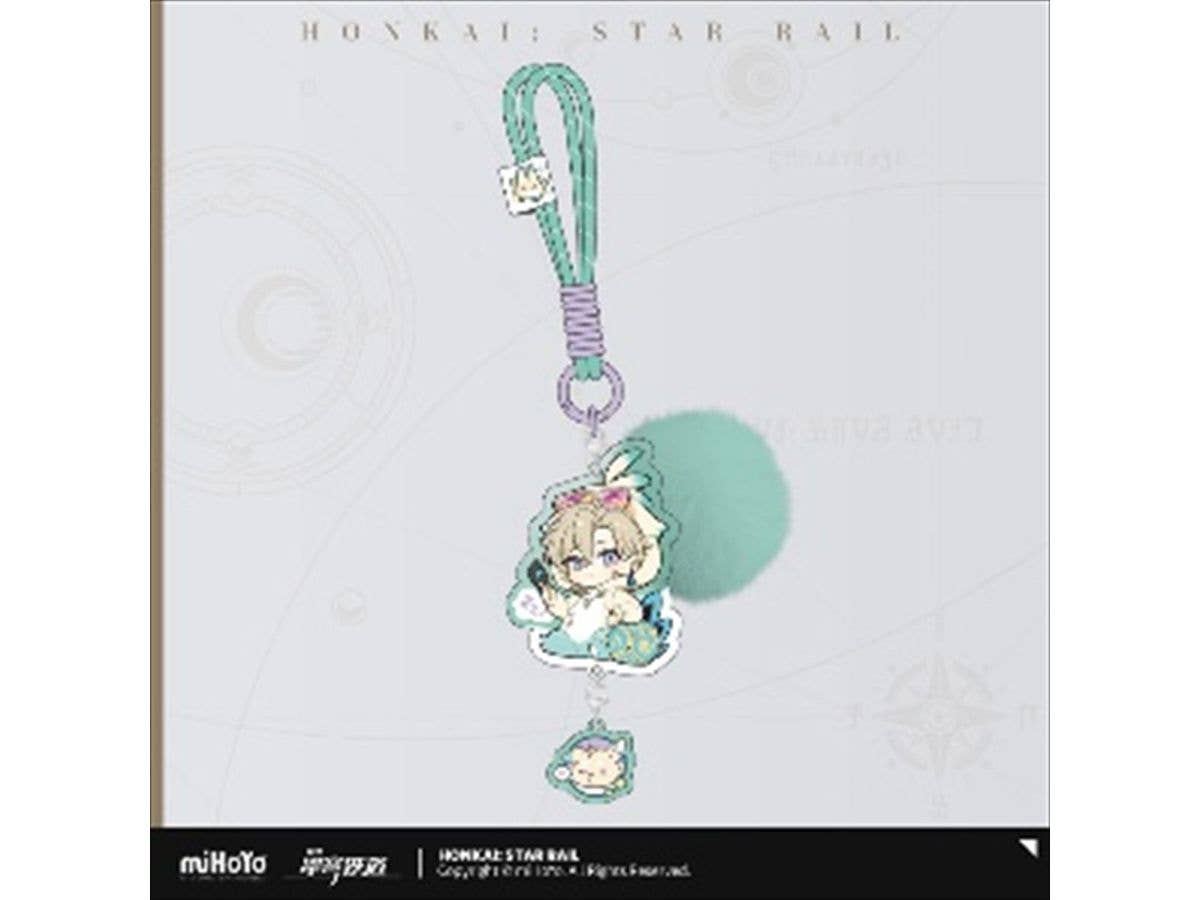 Collapse: Star Rail: Boys' Dormitory Series Chibi Character Acrylic Keychain Aventurine