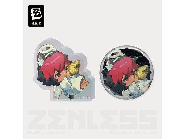 Zenless Zone Zero: Concerto Wave Series Mini Can Badge & Acrylic Stand Set - The Late-Arriving Wave Flowers - Komano